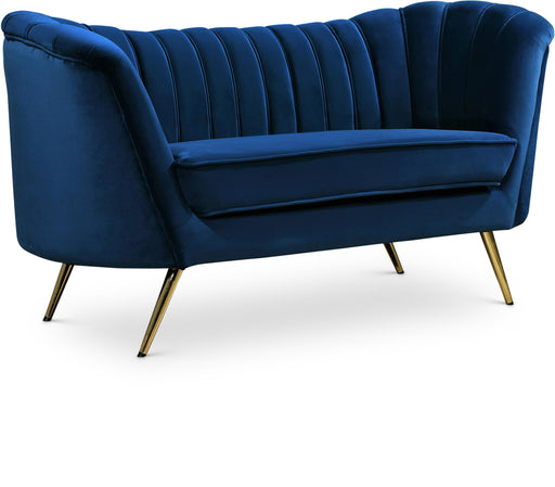 Margo Navy Velvet Loveseat - Just Furniture (PA) - Multi Location