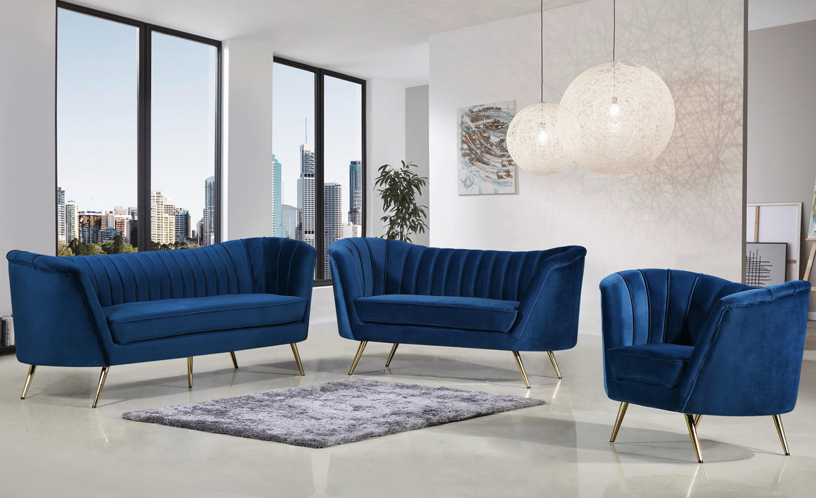 Margo Navy Velvet Chair - Just Furniture (PA) - Multi Location