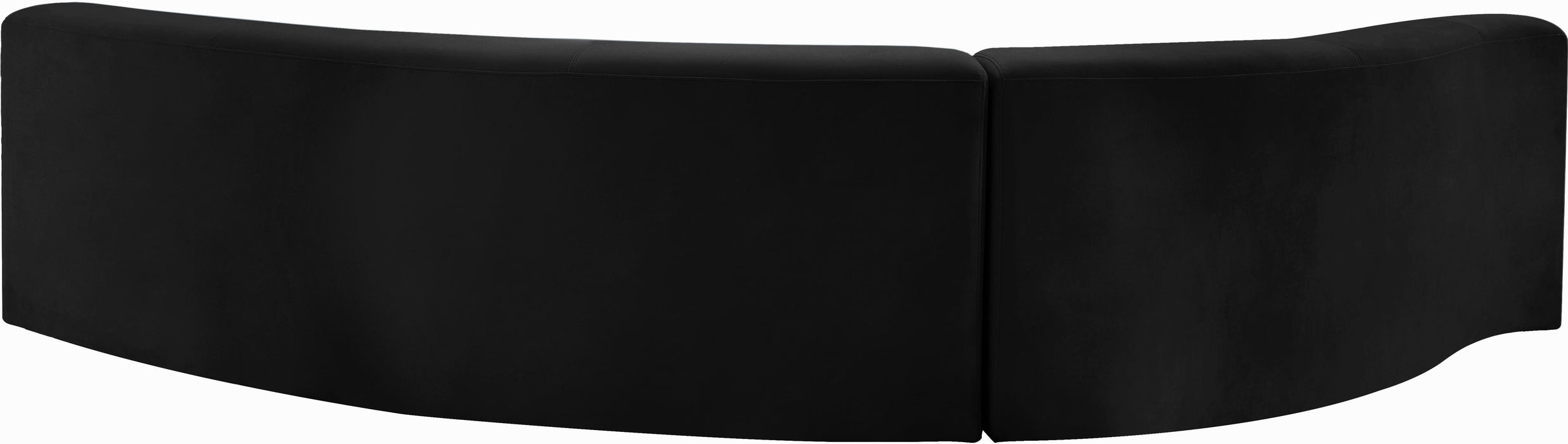 Curl Black Velvet 2pc. Sectional - Just Furniture (PA) - Multi Location