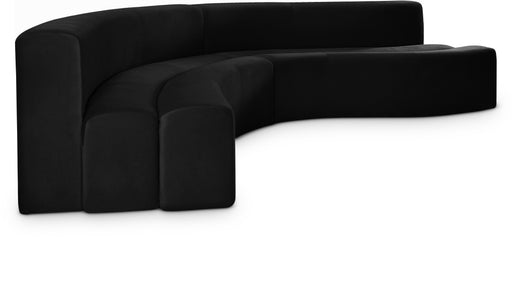 Curl Black Velvet 2pc. Sectional - Just Furniture (PA) - Multi Location
