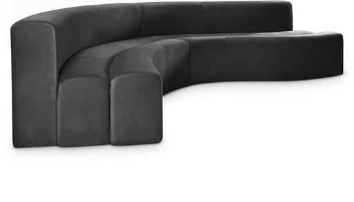 Curl Grey Velvet 2pc. Sectional - Just Furniture (PA) - Multi Location