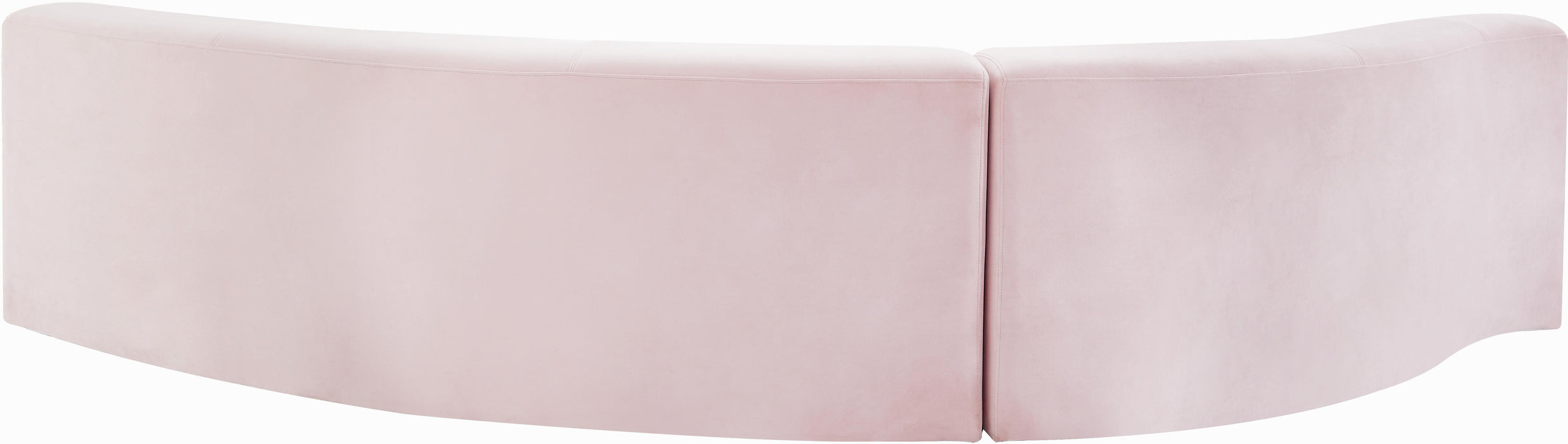 Curl Pink Velvet 2pc. Sectional - Just Furniture (PA) - Multi Location