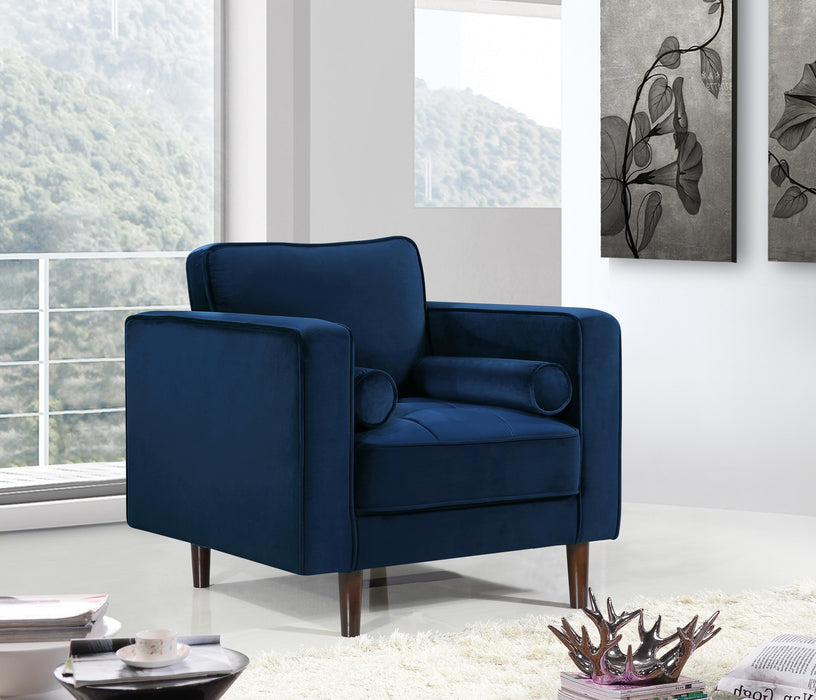 Emily Navy Velvet Chair - Just Furniture (PA) - Multi Location