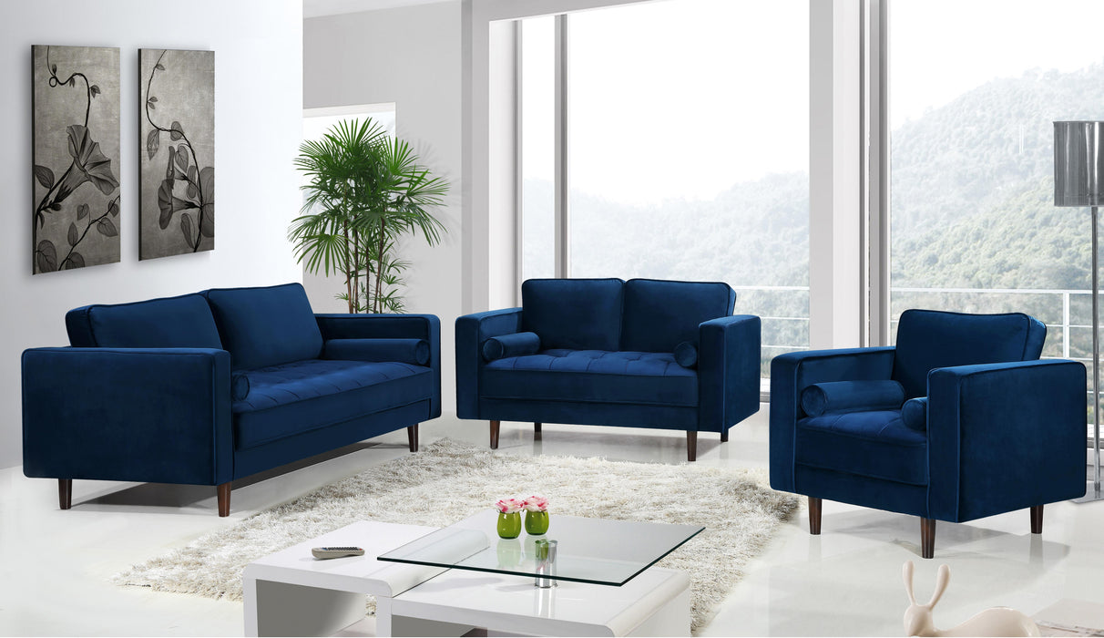 Emily Navy Velvet Chair - Just Furniture (PA) - Multi Location