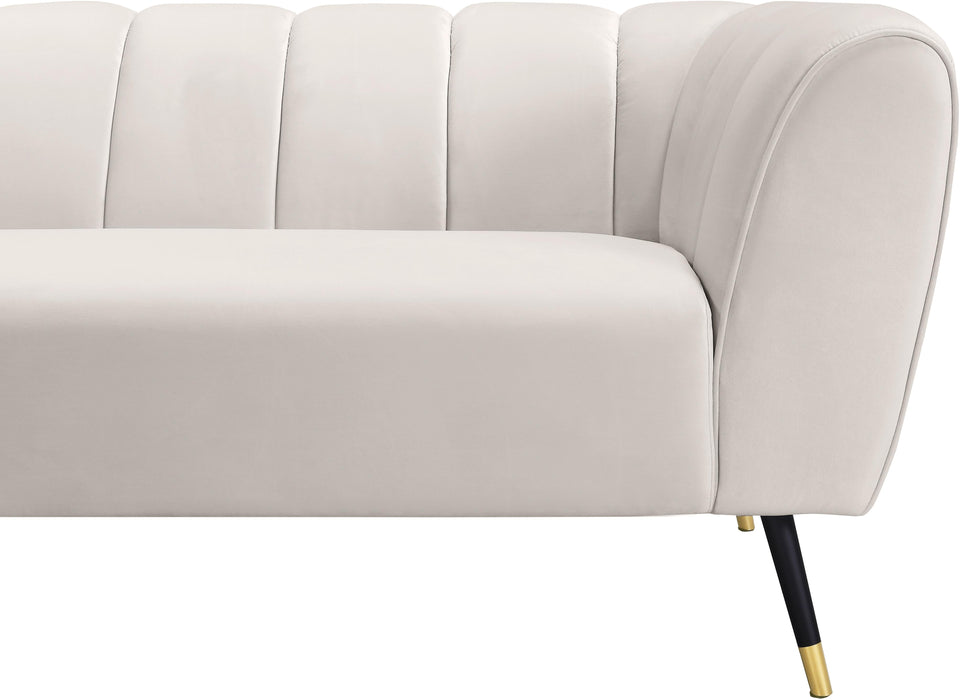 Beaumont Cream Velvet Loveseat - Just Furniture (PA) - Multi Location