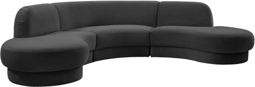 Rosa Grey Velvet 3pc. Sectional (3 Boxes) - Just Furniture (PA) - Multi Location