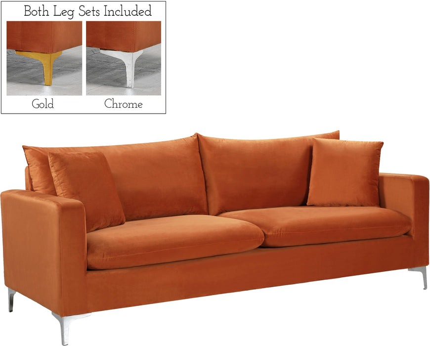 Naomi Cognac Velvet Sofa - Just Furniture (PA) - Multi Location