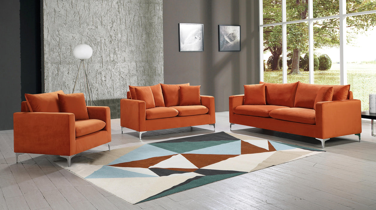 Naomi Cognac Velvet Chair - Just Furniture (PA) - Multi Location