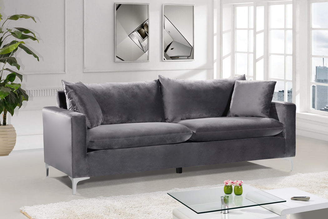 Naomi Grey Velvet Sofa - Just Furniture (PA) - Multi Location