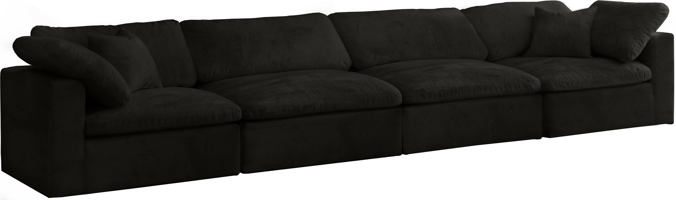 Cozy Black Velvet Cloud Modular Sofa - Just Furniture (PA) - Multi Location