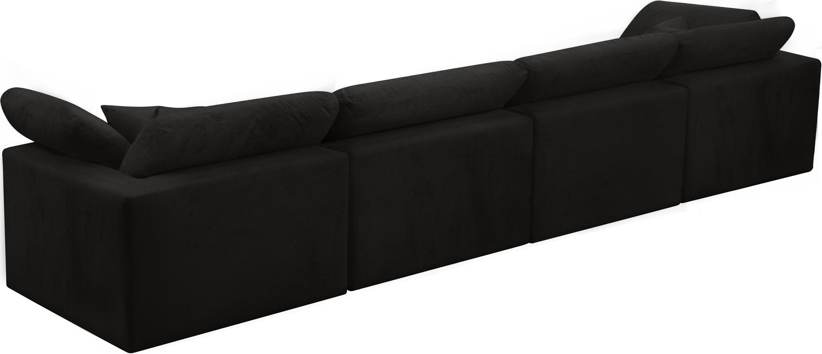 Cozy Black Velvet Cloud Modular Sofa - Just Furniture (PA) - Multi Location