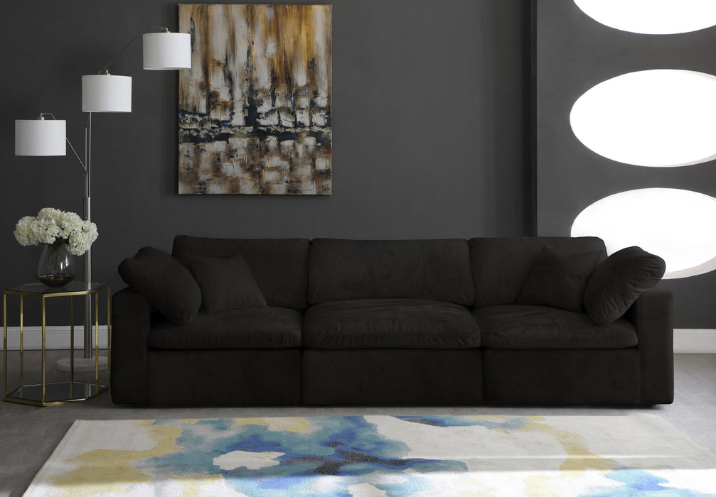 Cozy Black Velvet Cloud Modular Sofa - Just Furniture (PA) - Multi Location