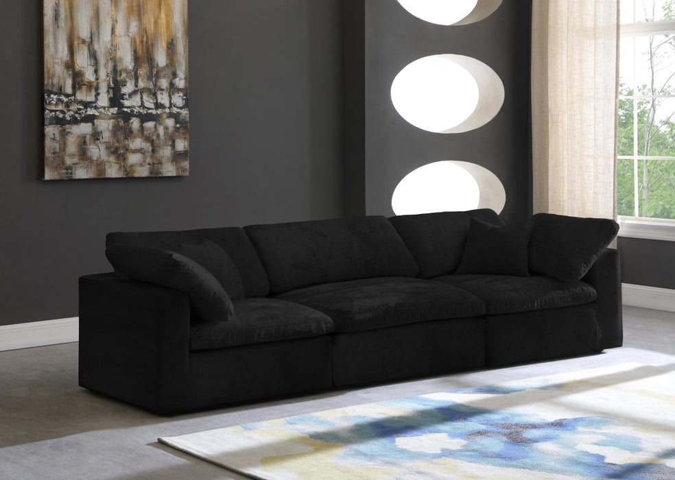 Cozy Black Velvet Cloud Modular Sofa - Just Furniture (PA) - Multi Location