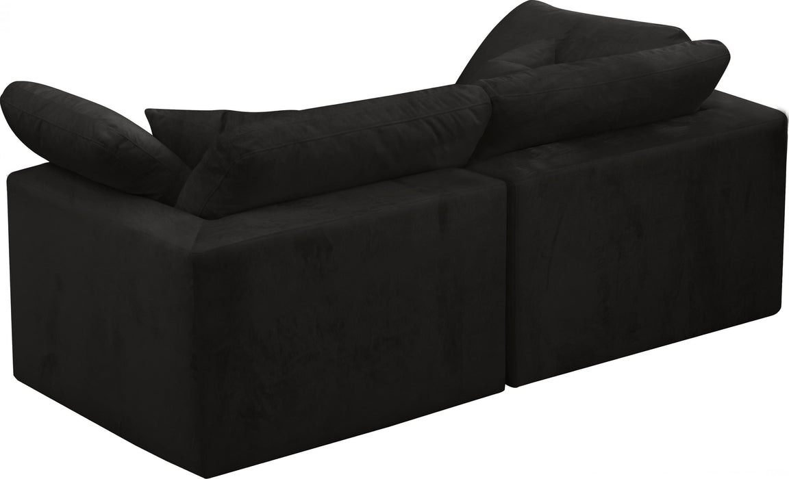 Cozy Black Velvet Cloud Modular Sofa - Just Furniture (PA) - Multi Location