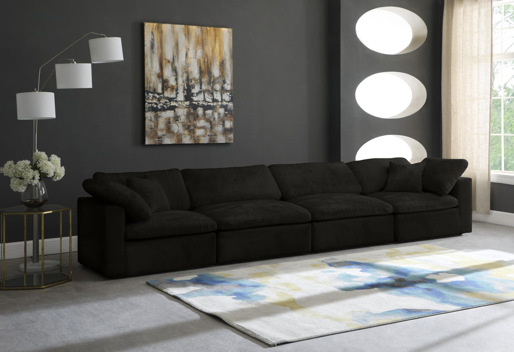 Cozy Black Velvet Cloud Modular Sofa - Just Furniture (PA) - Multi Location