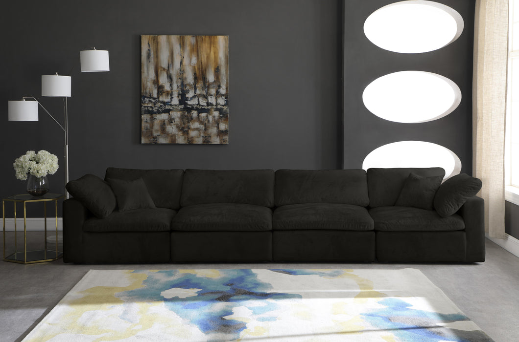 Cozy Black Velvet Cloud Modular Sofa - Just Furniture (PA) - Multi Location