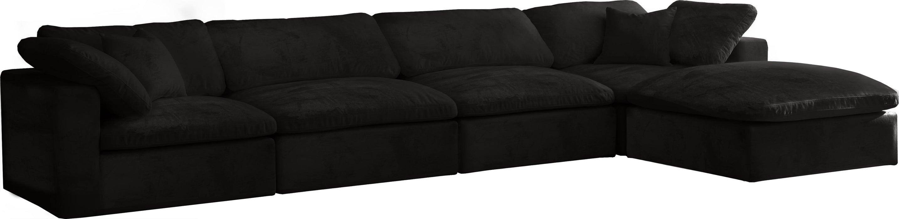 Cozy Black Velvet Cloud Modular Sectional - Just Furniture (PA) - Multi Location
