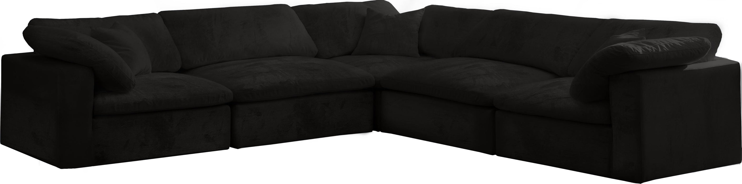 Cozy Black Velvet Cloud Modular Sectional - Just Furniture (PA) - Multi Location