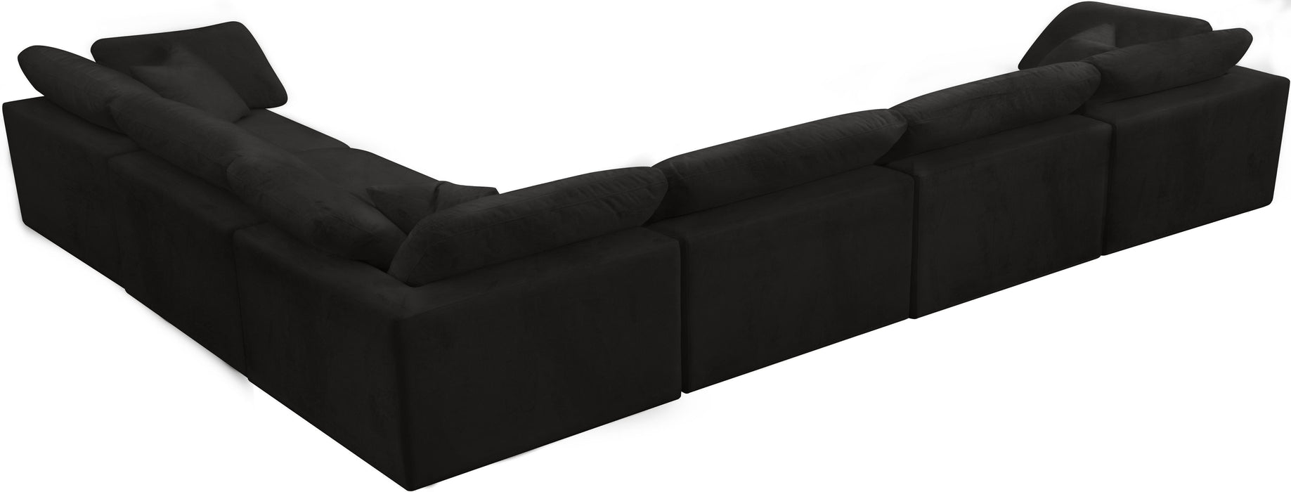Cozy Black Velvet Cloud Modular Sectional - Just Furniture (PA) - Multi Location