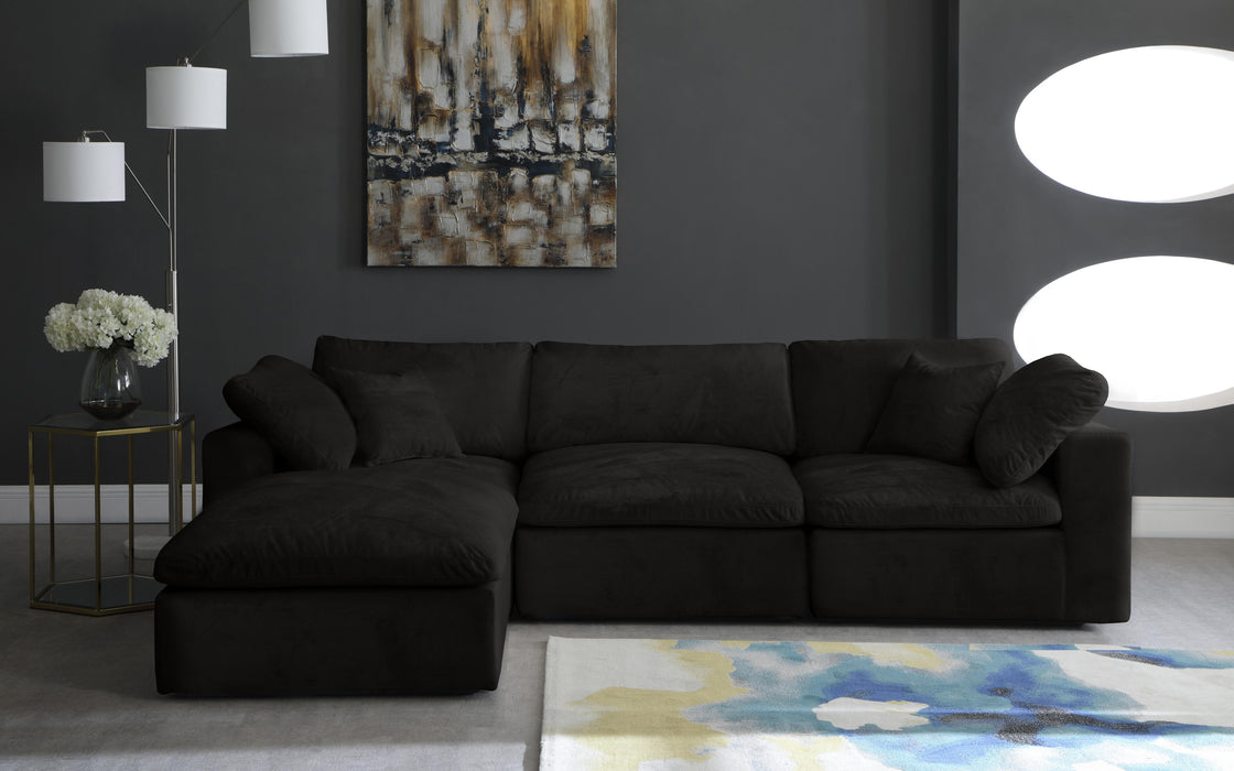 Cozy Black Velvet Cloud Modular Sectional - Just Furniture (PA) - Multi Location