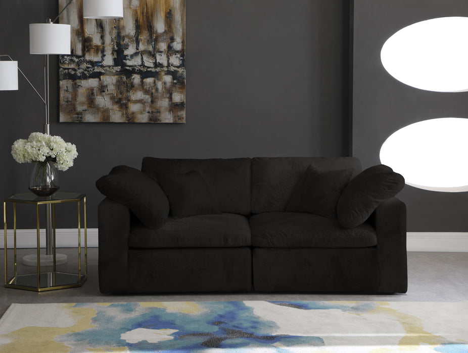 Cozy Black Velvet Cloud Modular Sofa - Just Furniture (PA) - Multi Location