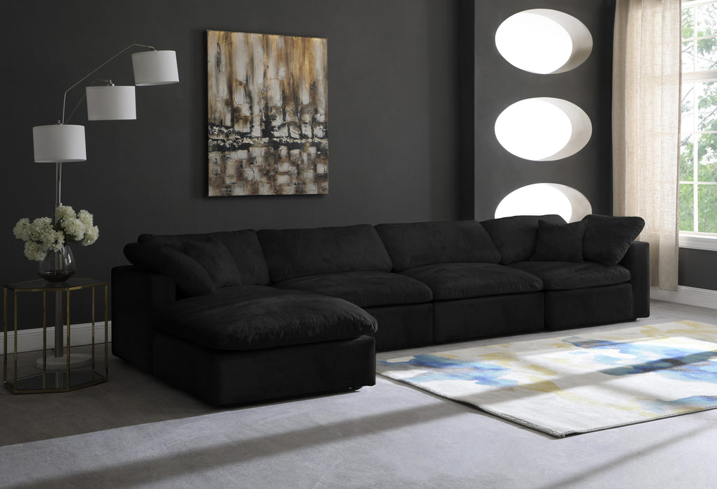 Cozy Black Velvet Cloud Modular Sectional - Just Furniture (PA) - Multi Location