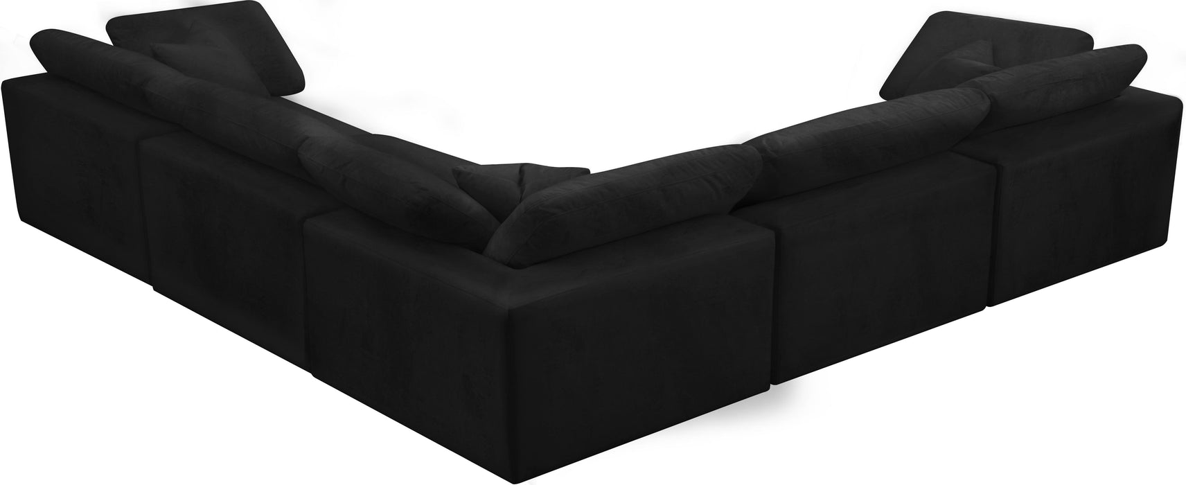 Cozy Black Velvet Cloud Modular Sectional - Just Furniture (PA) - Multi Location