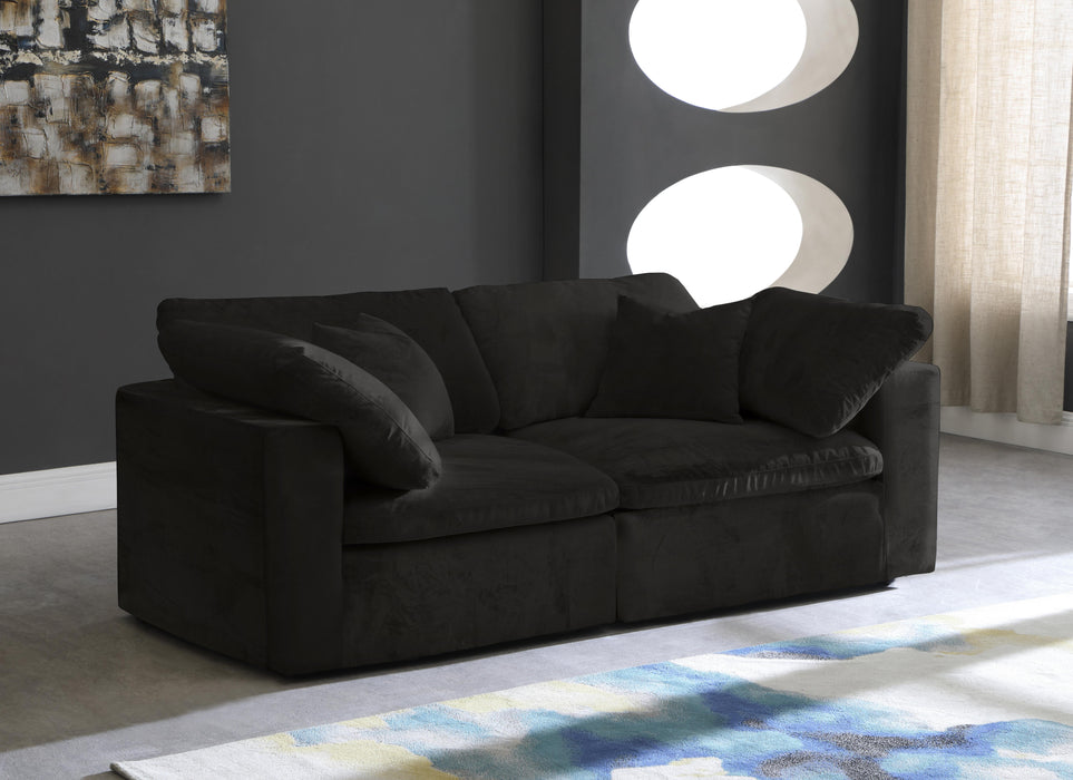 Cozy Black Velvet Cloud Modular Sofa - Just Furniture (PA) - Multi Location