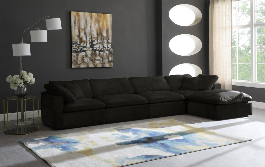 Cozy Black Velvet Cloud Modular Sectional - Just Furniture (PA) - Multi Location