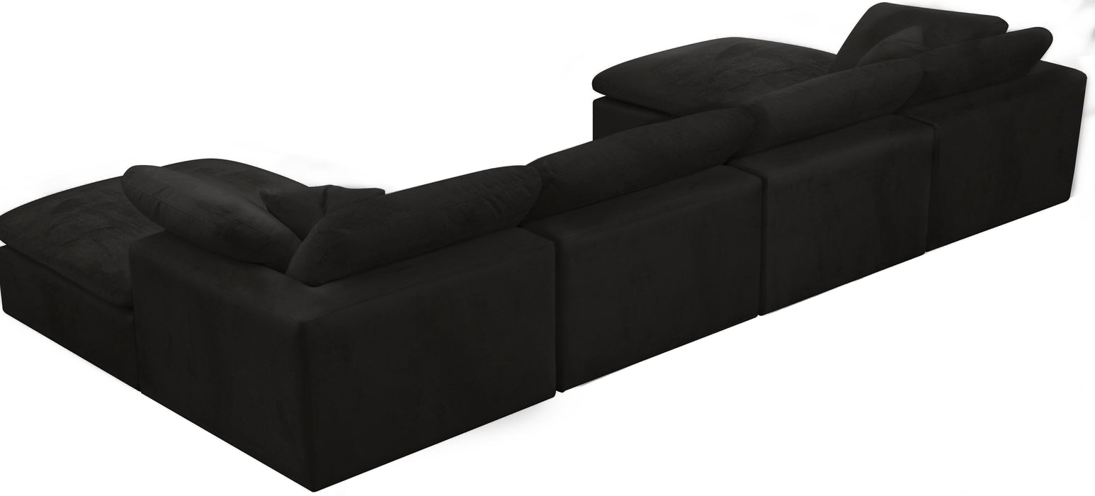 Cozy Black Velvet Cloud Modular Sectional - Just Furniture (PA) - Multi Location