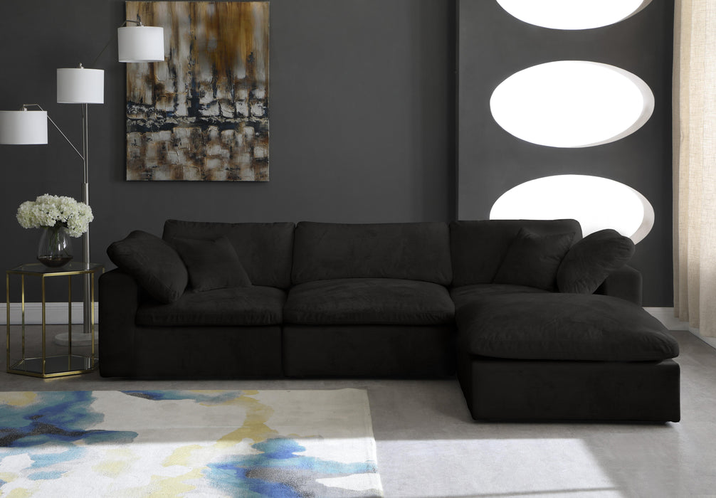 Cozy Black Velvet Cloud Modular Sectional - Just Furniture (PA) - Multi Location