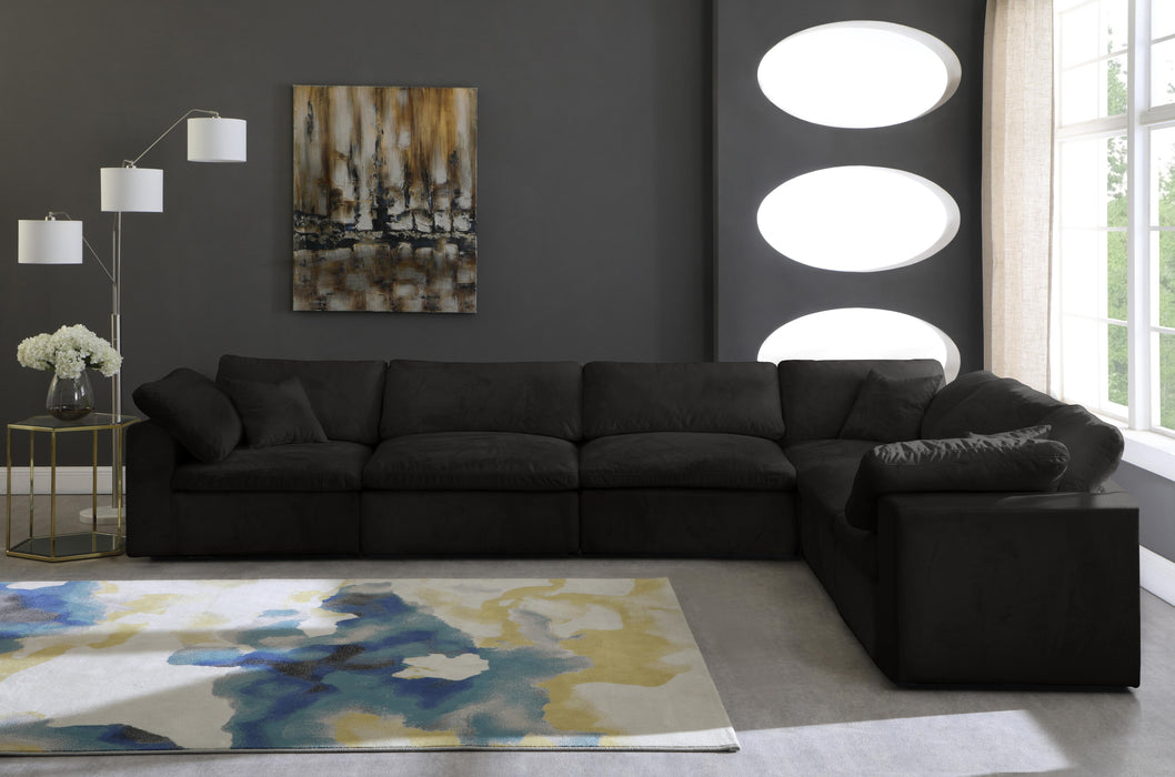 Cozy Black Velvet Cloud Modular Sectional - Just Furniture (PA) - Multi Location