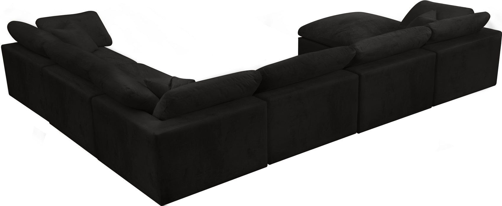 Cozy Black Velvet Cloud Modular Sectional - Just Furniture (PA) - Multi Location