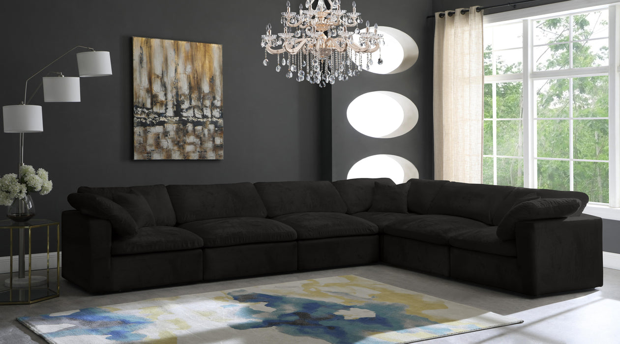 Cozy Black Velvet Cloud Modular Sectional - Just Furniture (PA) - Multi Location