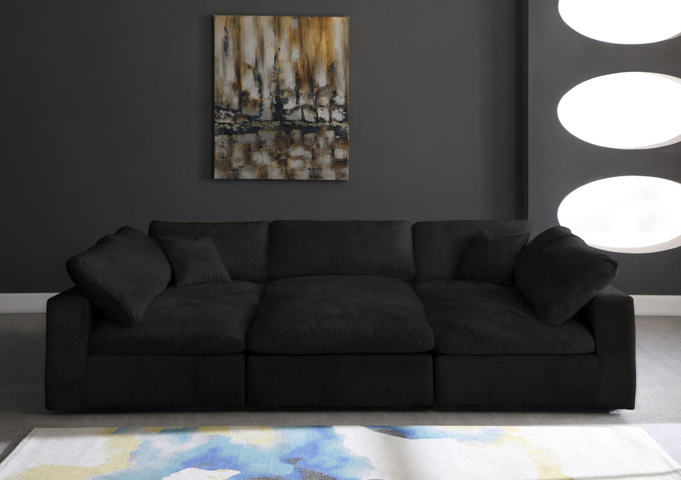 Cozy Black Velvet Cloud Modular Sectional - Just Furniture (PA) - Multi Location