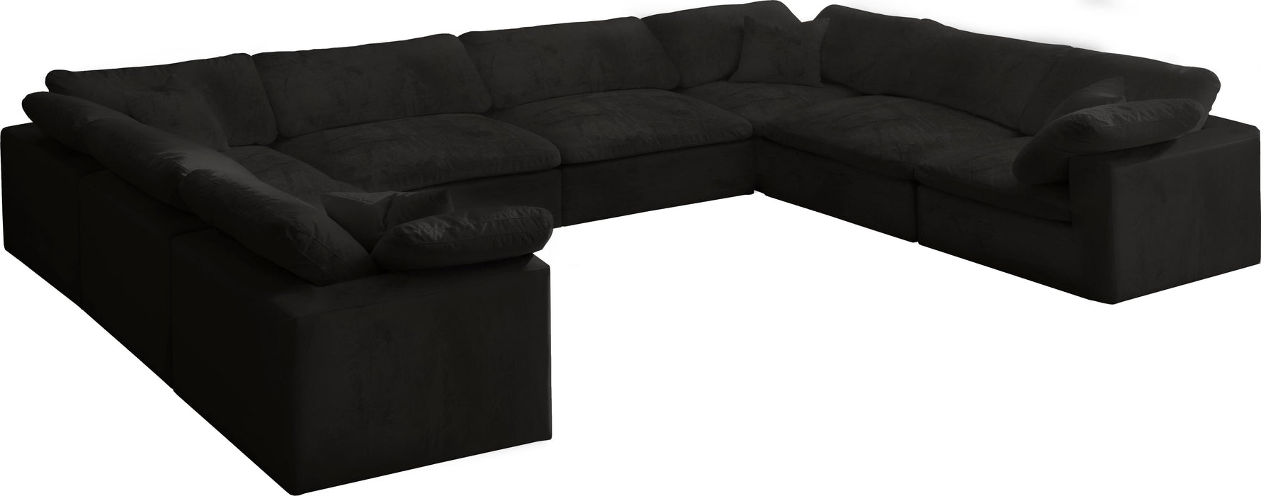 Cozy Black Velvet Cloud Modular Sectional - Just Furniture (PA) - Multi Location