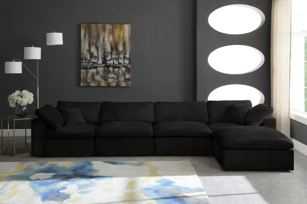 Cozy Black Velvet Cloud Modular Sectional - Just Furniture (PA) - Multi Location