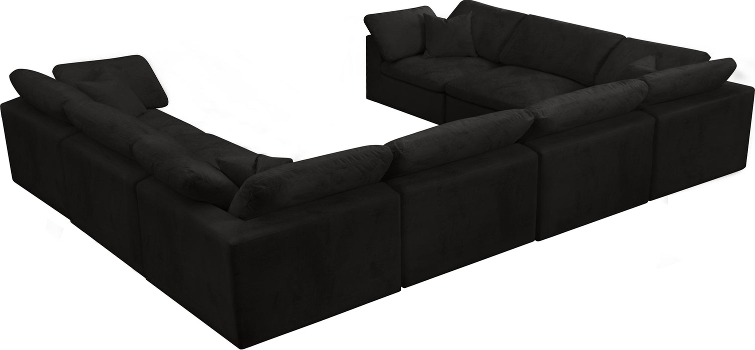 Cozy Black Velvet Cloud Modular Sectional - Just Furniture (PA) - Multi Location