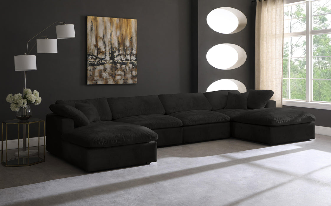 Cozy Black Velvet Cloud Modular Sectional - Just Furniture (PA) - Multi Location