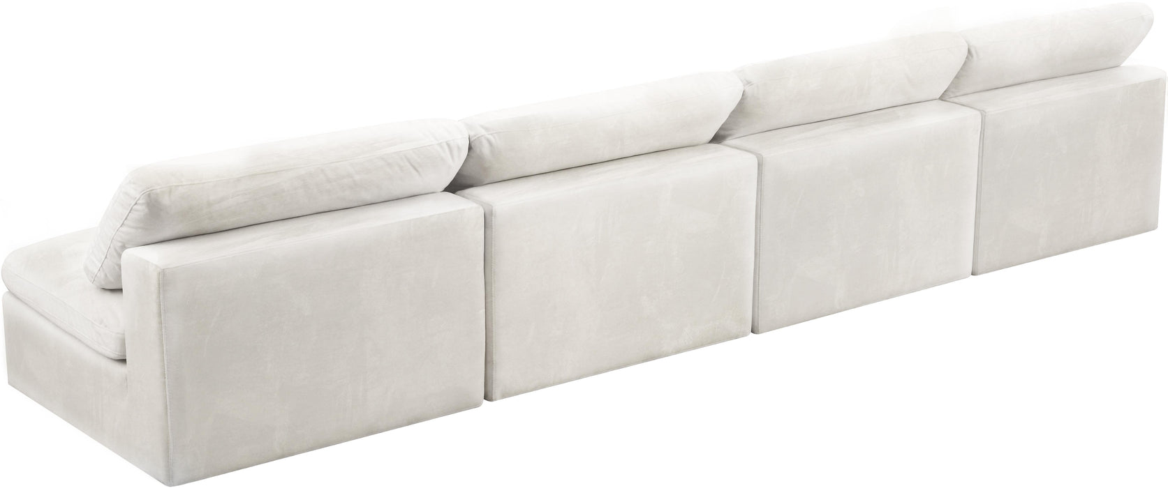 Cozy Cream Velvet Cloud Modular Armless Sofa - Just Furniture (PA) - Multi Location