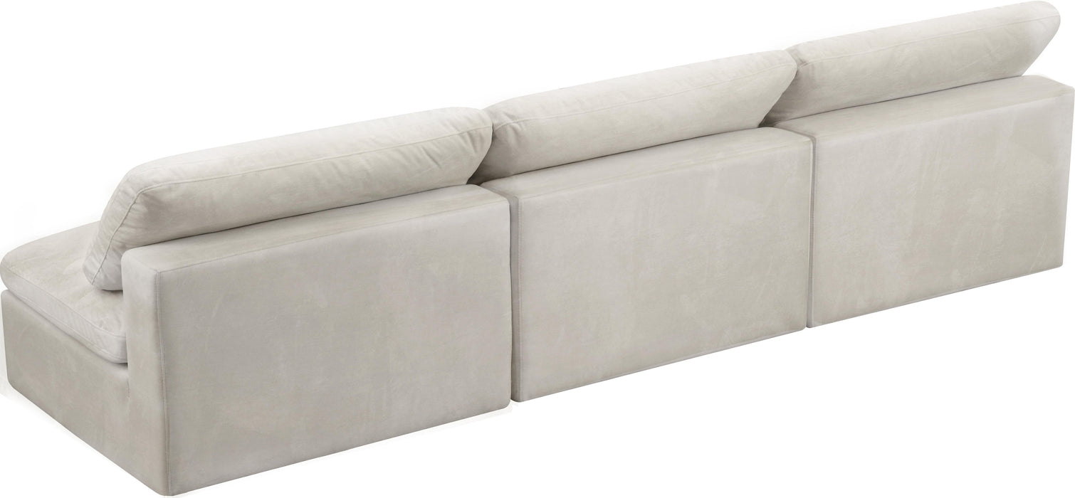 Cozy Cream Velvet Cloud Modular Armless Sofa - Just Furniture (PA) - Multi Location