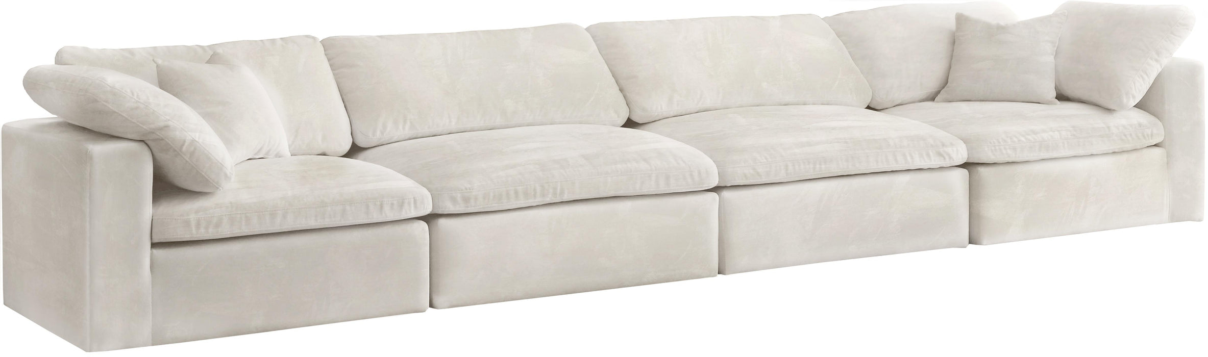 Cozy Cream Velvet Cloud Modular Sofa - Just Furniture (PA) - Multi Location