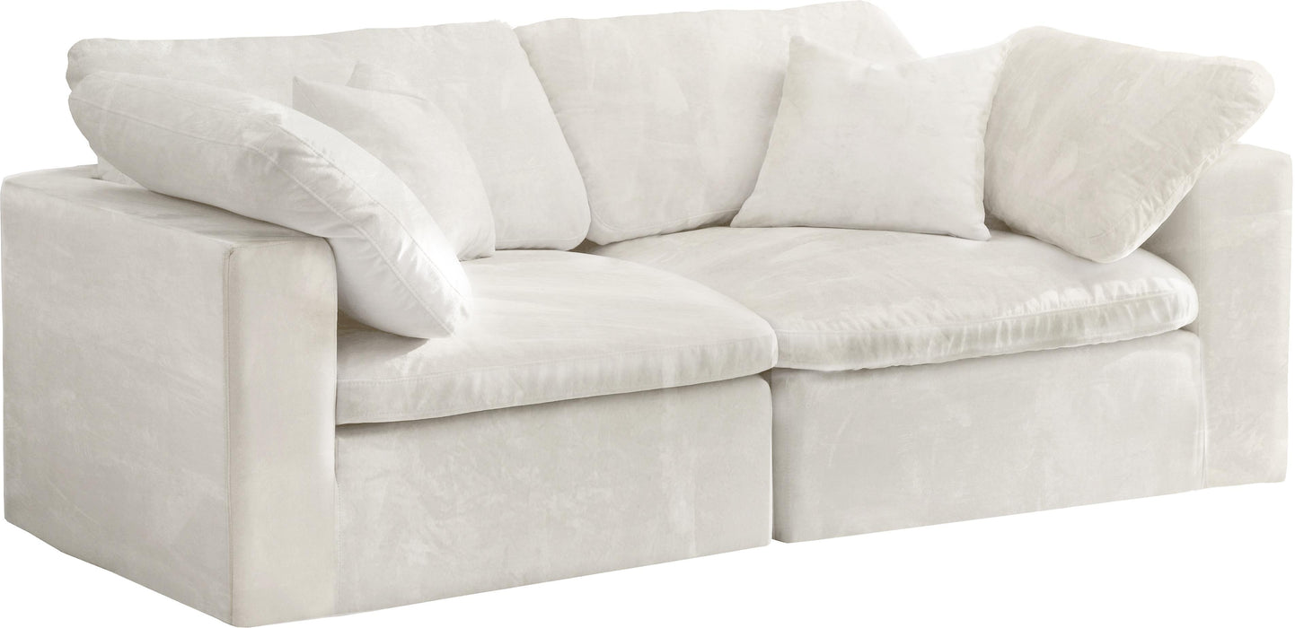 Cozy Cream Velvet Cloud Modular Sofa - Just Furniture (PA) - Multi Location