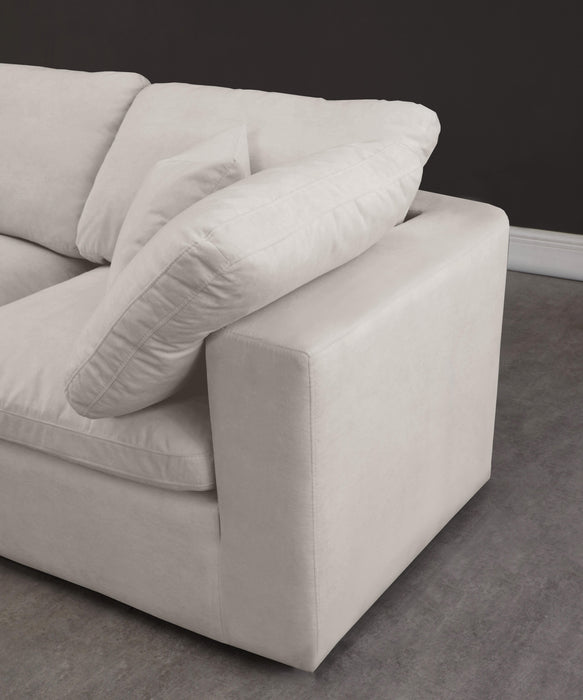 Cozy Cream Velvet Cloud Modular Armless Sofa - Just Furniture (PA) - Multi Location