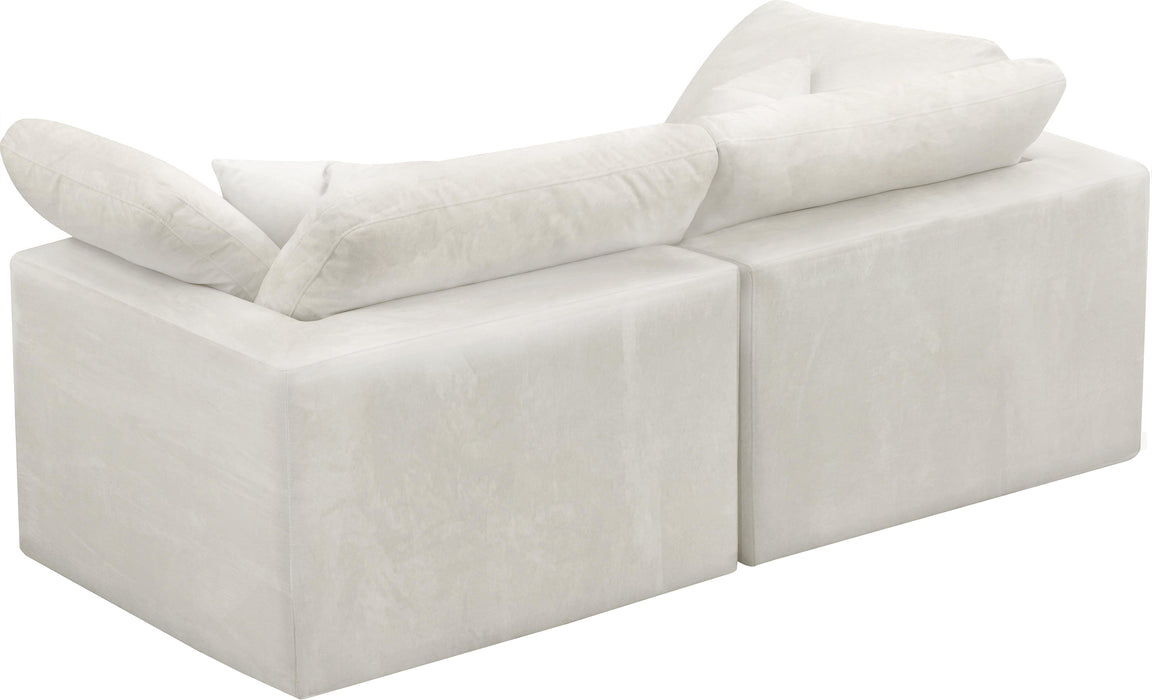 Cozy Cream Velvet Cloud Modular Sofa - Just Furniture (PA) - Multi Location
