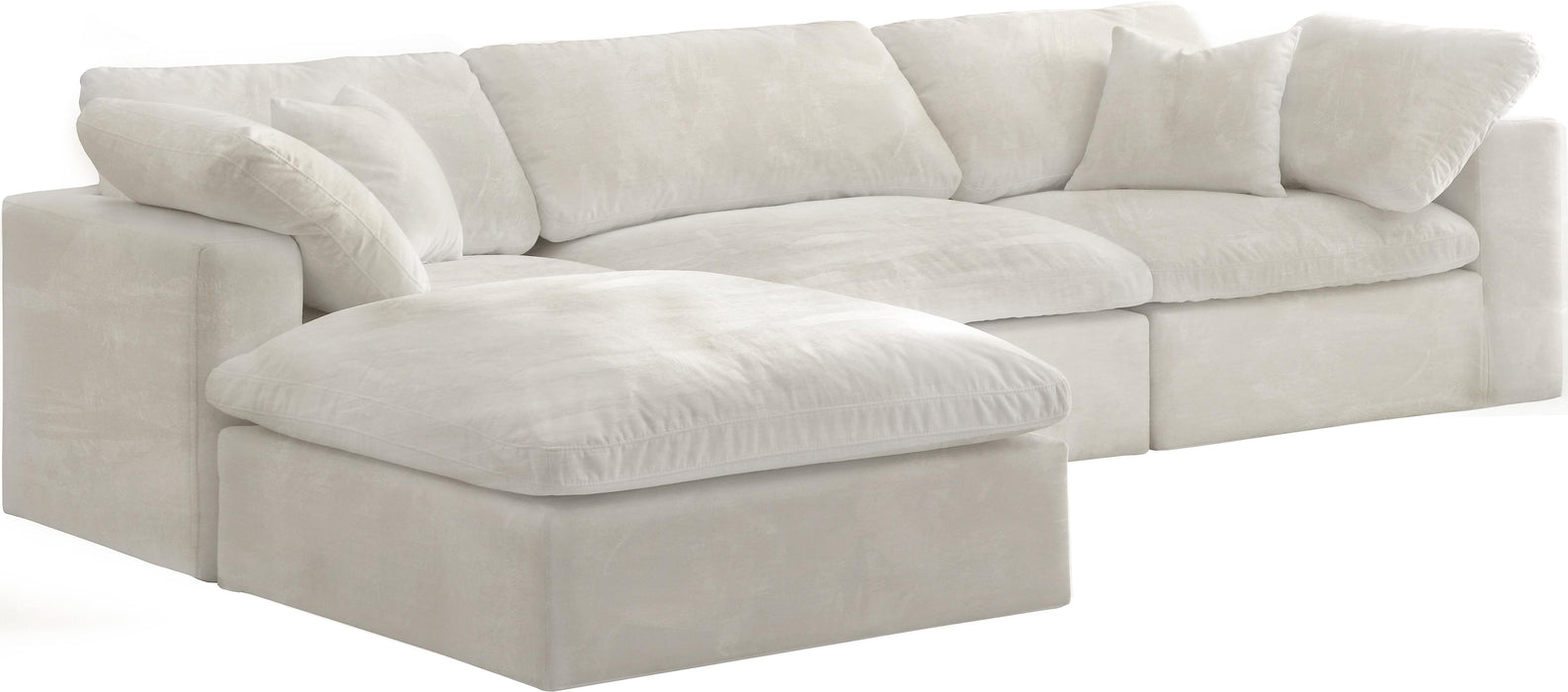 Cozy Cream Velvet Cloud Modular Sectional - Just Furniture (PA) - Multi Location