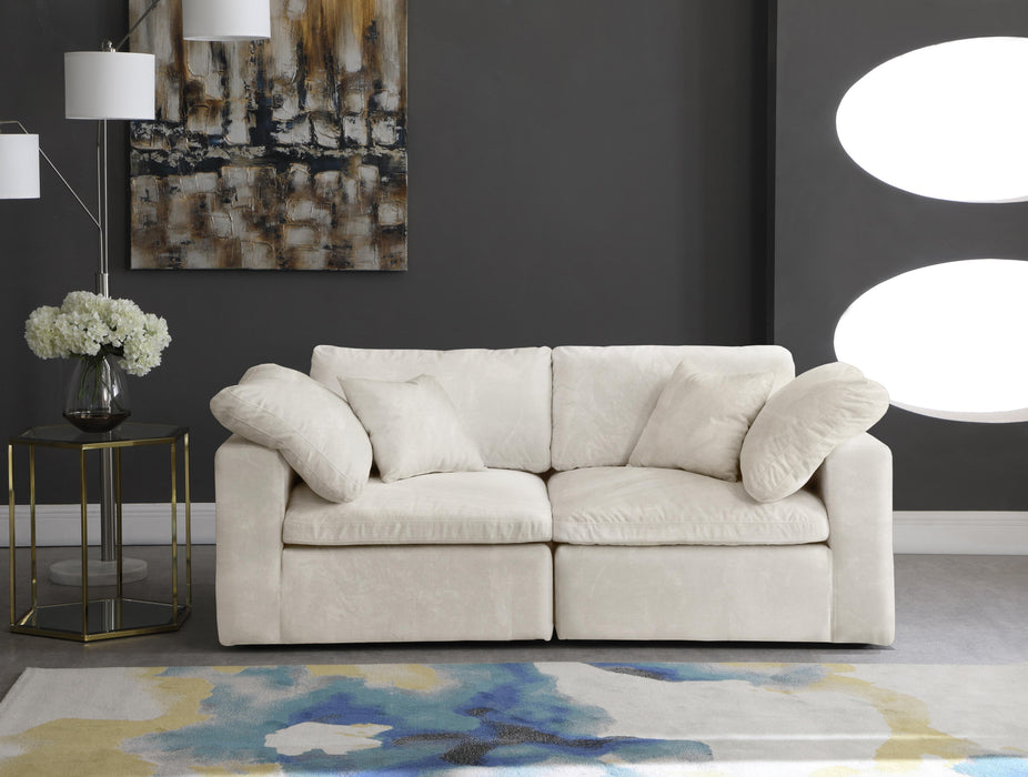 Cozy Cream Velvet Cloud Modular Sofa - Just Furniture (PA) - Multi Location