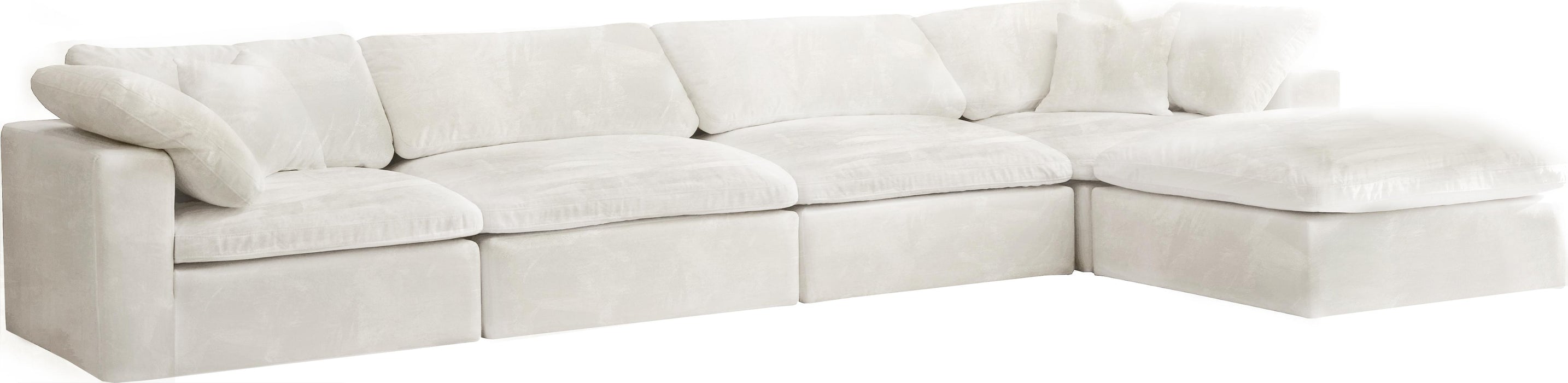 Cozy Cream Velvet Cloud Modular Sectional - Just Furniture (PA) - Multi Location