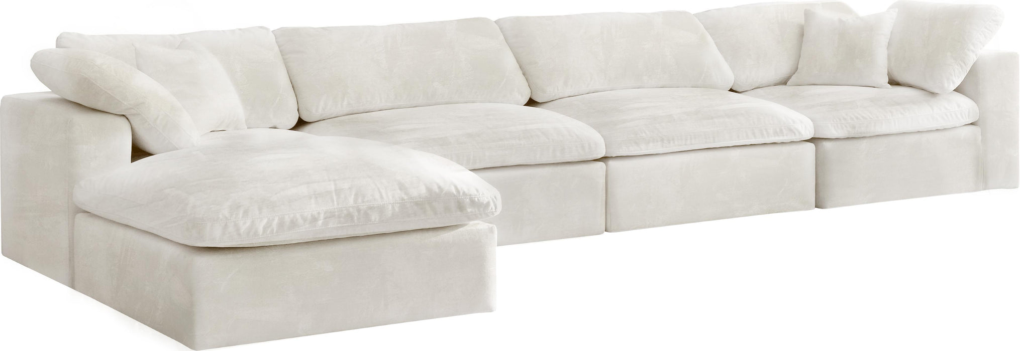Cozy Cream Velvet Cloud Modular Sectional - Just Furniture (PA) - Multi Location