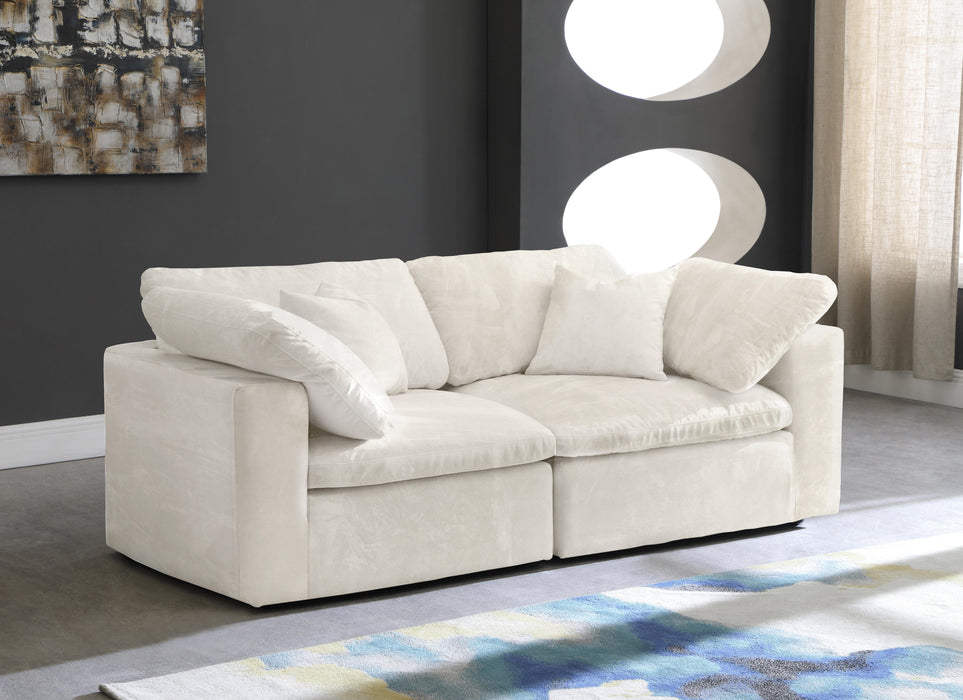 Cozy Cream Velvet Cloud Modular Sofa - Just Furniture (PA) - Multi Location